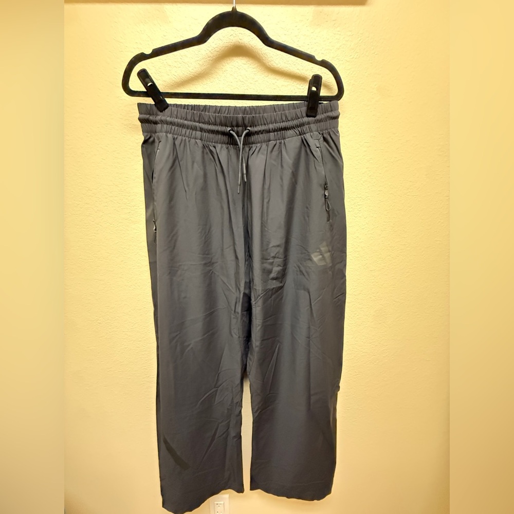 adidas Women's Black Elastic-Waist wide leg Track Pants